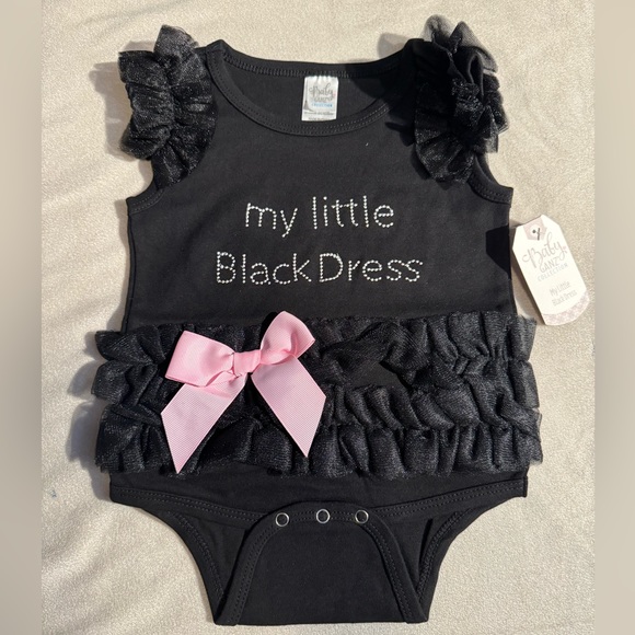 Newborn Baby Girl Black Dress Baby Ganz One Pieces My Little Black Dress  Onesie 218 Months